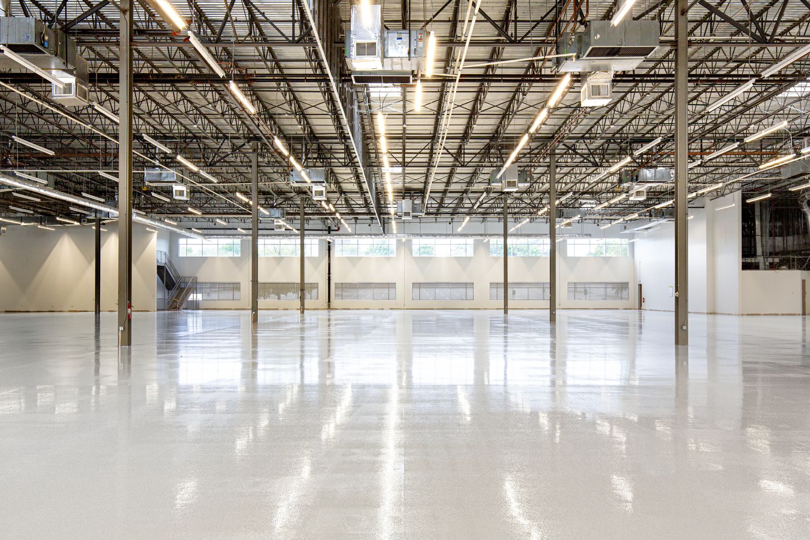 Clean commercial hall